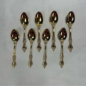 NEW 8 Piece Golden Barclay Geneve Japan Spoons